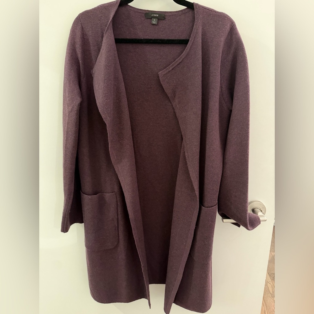 J. Crew Deep Purple Knit Sweater